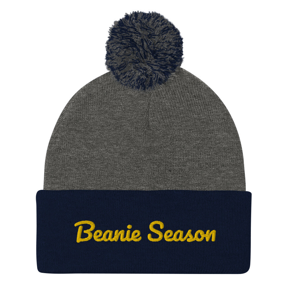 Gold “Stitched” Holiday Ball Beanie