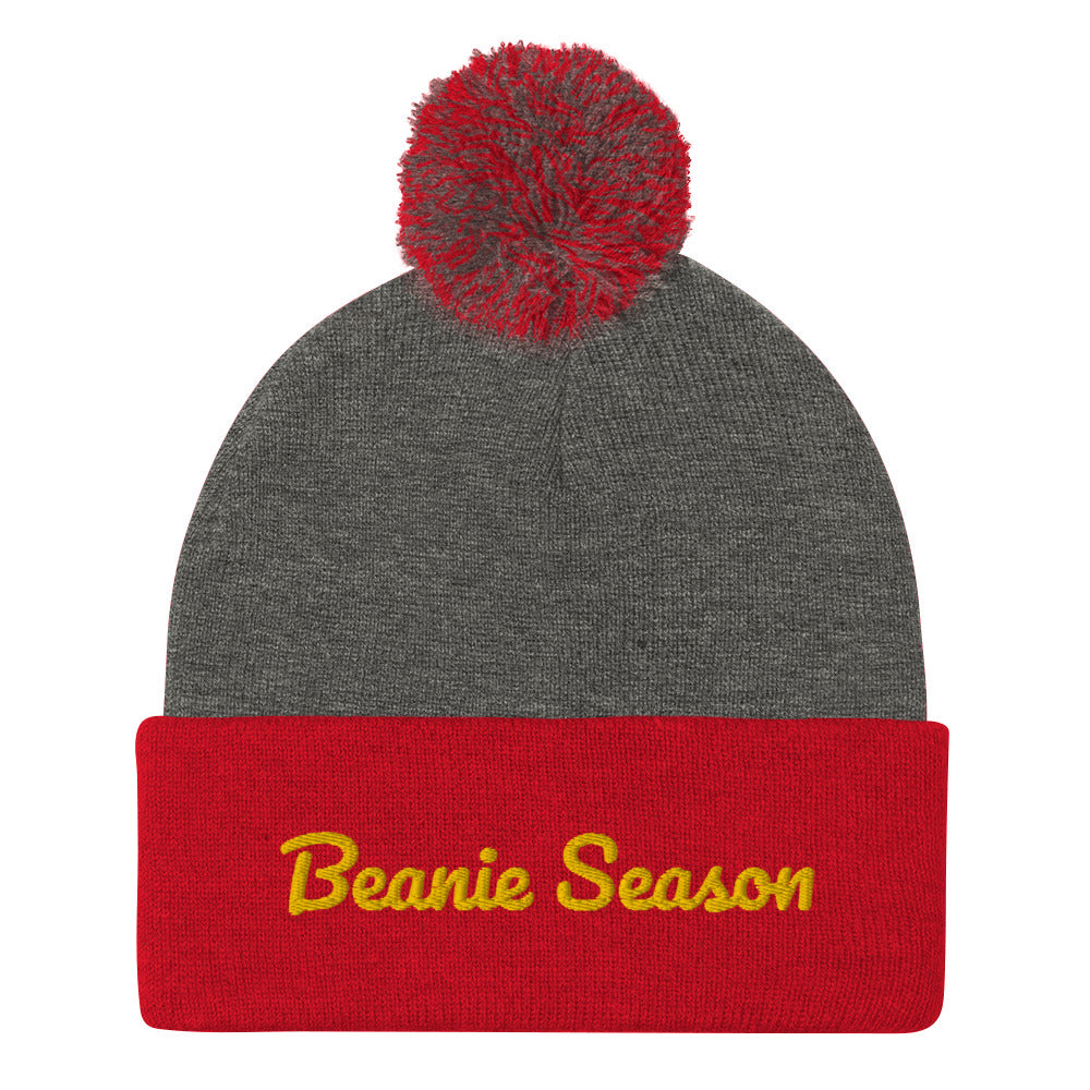 Gold “Stitched” Holiday Ball Beanie