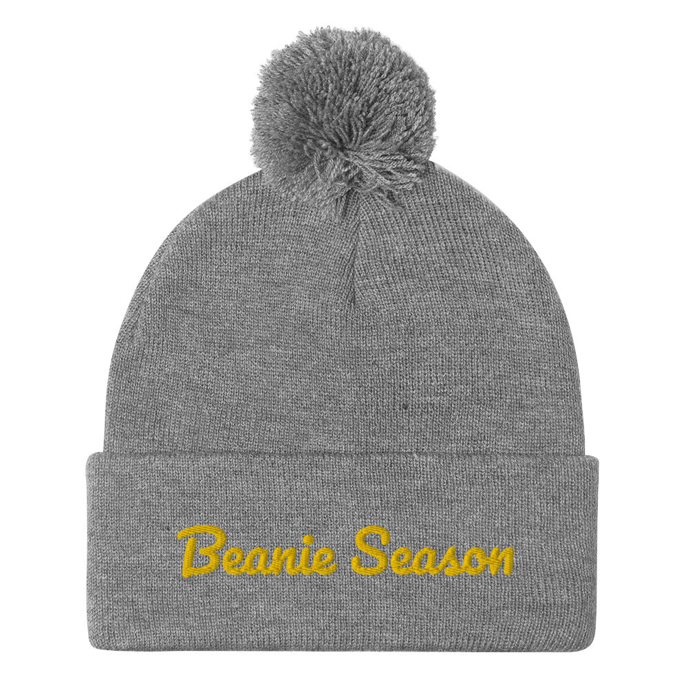 Gold “Stitched” Holiday Ball Beanie