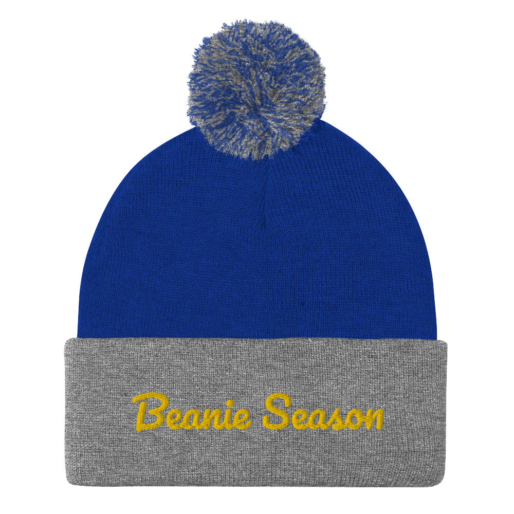 Gold “Stitched” Holiday Ball Beanie